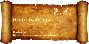 Mitiu Amázia névjegykártya